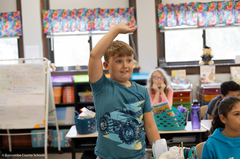 Student asking a question about the heart. 