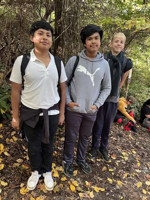 Students in the woods at Bent Creek. Students in the woods at Bent Creek.