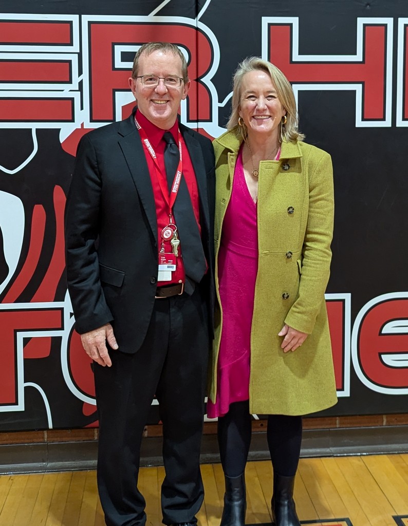 Superintendent Dr. Todd Dugan with US Congresswoman Nikki Budzinski