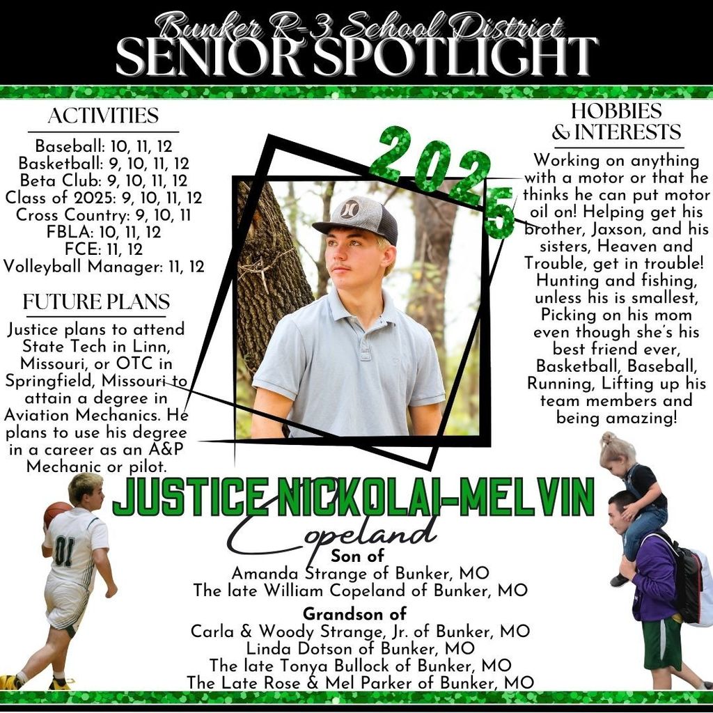Bunker R-3 Senior Spotlight: Justice Copeland
