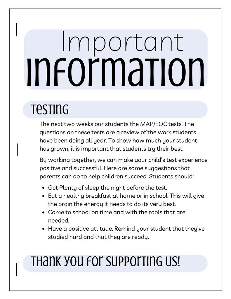 Testing Flyer