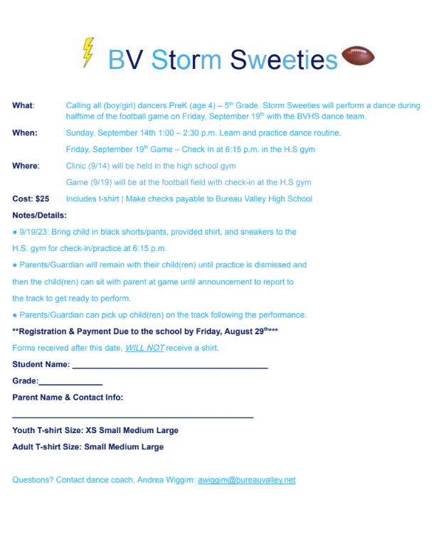 Storm Sweeties Form