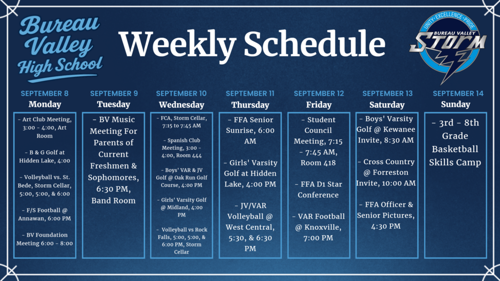 Weekly Schedule