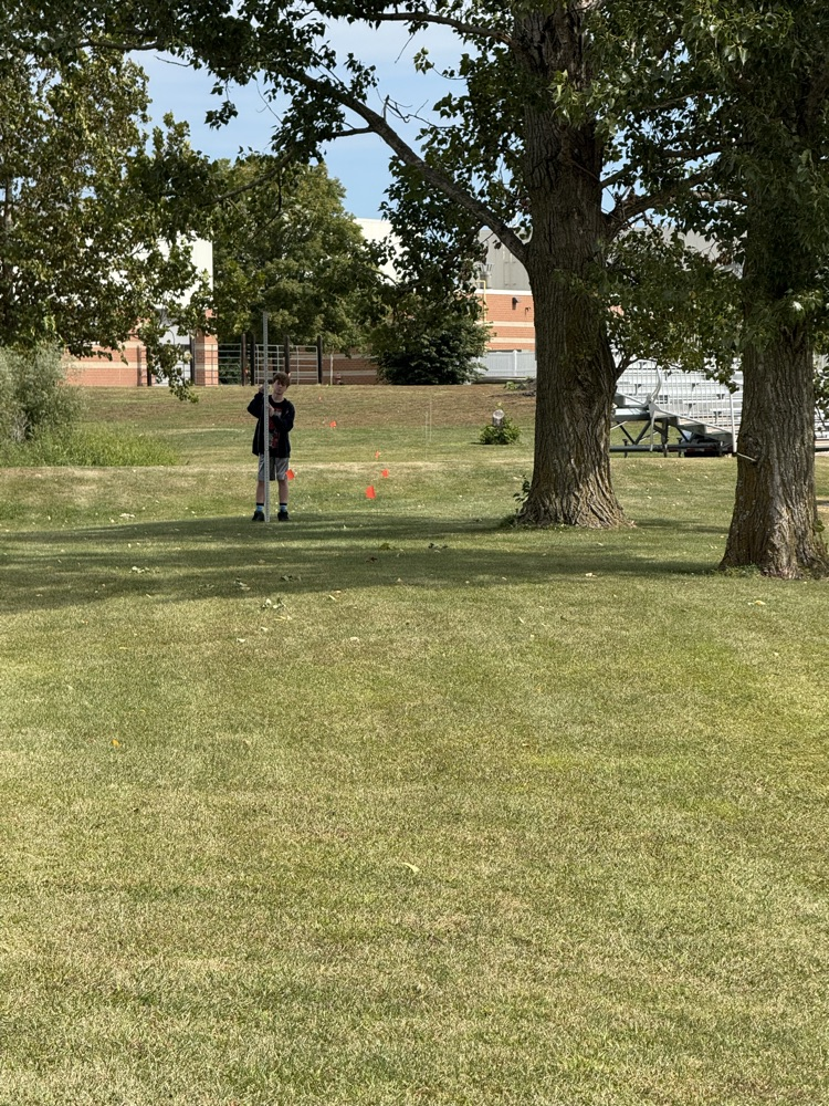 Ag Construction has been learning about surveying land. Last week the students got to put their skills to the test by doing a profile leveling survey on the school grounds! 