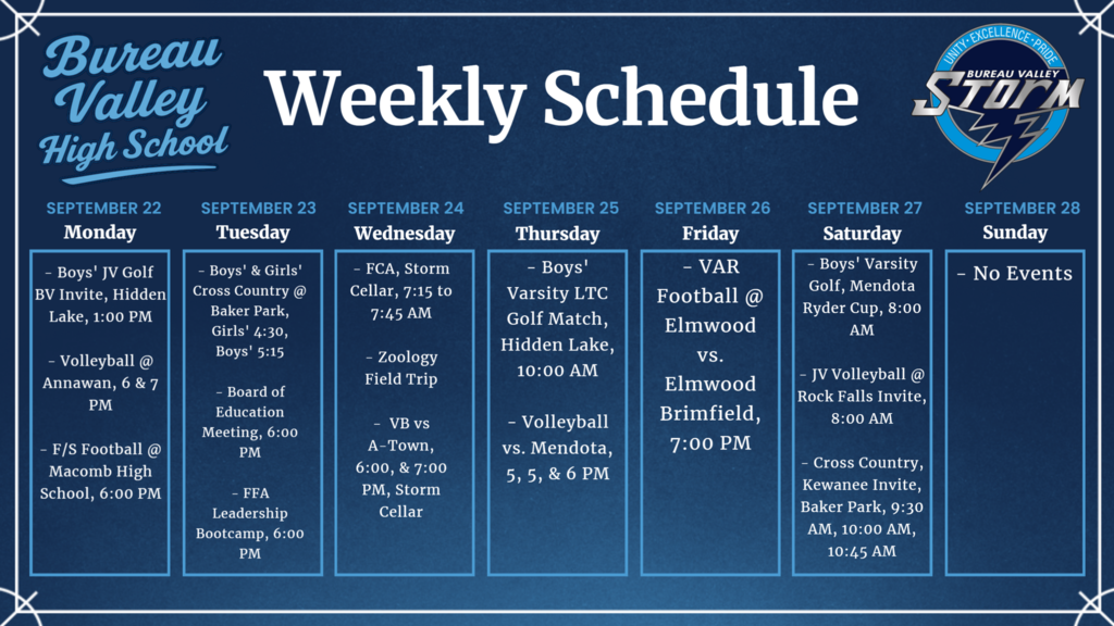 Weekly Schedule
