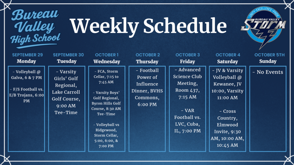 Weekly Schedule