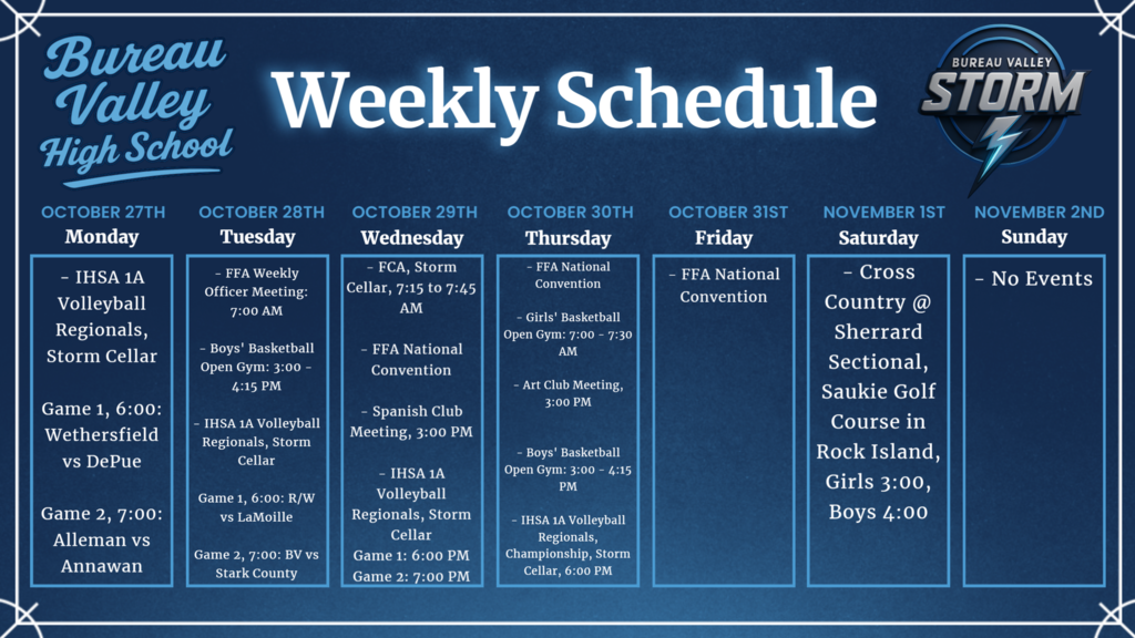 Weekly Schedule