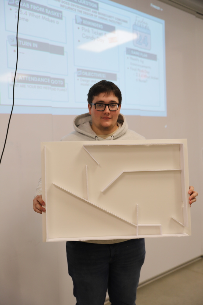 Pre-Vet students applied their animal care knowledge by designing and building facility models to provide shelter, feeding areas, and health care spaces for livestock. This hands-on project showcased their planning skills and understanding of animal needs in production systems.