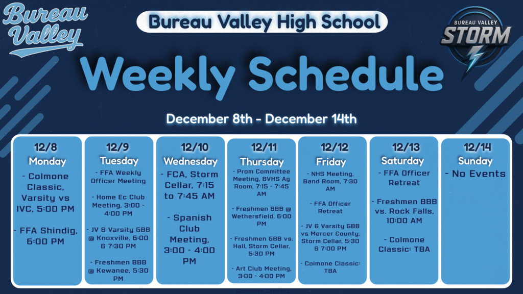 Weekly Schedule