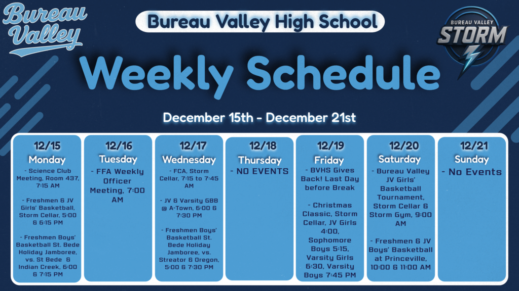 Weekly Schedule