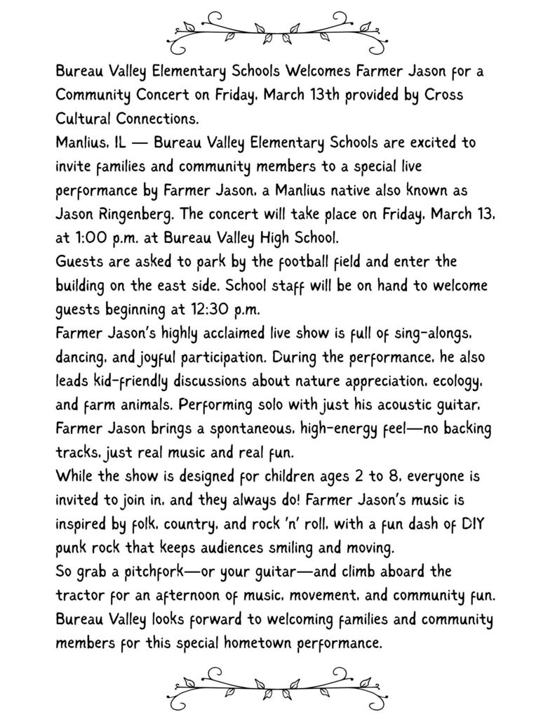 Farmer Jason Press Release