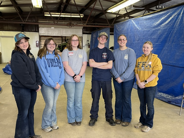 Today some of our FFA members helped with the fourth grade ag fair at the fairgrounds. They got to practice their public speaking skills when talking about different agricultural topics! 