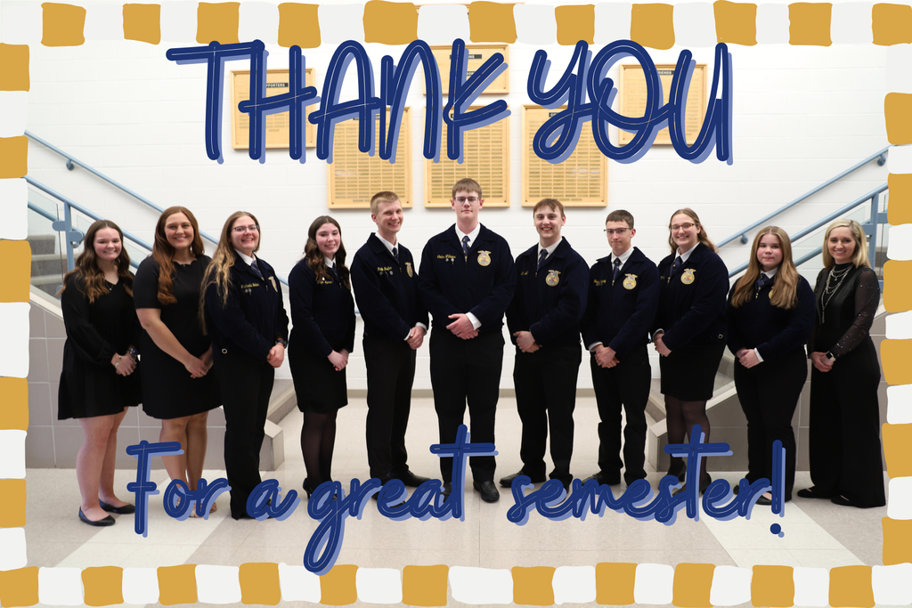 The Bureau Valley Ag Department said “see you later” to a very special part of our program today. Miss Merriman finished student teaching after a fantastic semester here at BV.  Throughout her time with us, Miss Merriman has built meaningful relationships with students, brought energy and enthusiasm into the classroom, and made a lasting impact on our program. She has touched the lives of so many students through her encouragement, patience, and passion for agriculture education.  Miss Merriman will graduate in May from Illinois State University and will be starting the ag program at Rock Falls this fall. We are excited to see all that she will accomplish in her own classroom.  We are grateful for the time, effort, and heart she poured into Bureau Valley. She will be greatly missed.