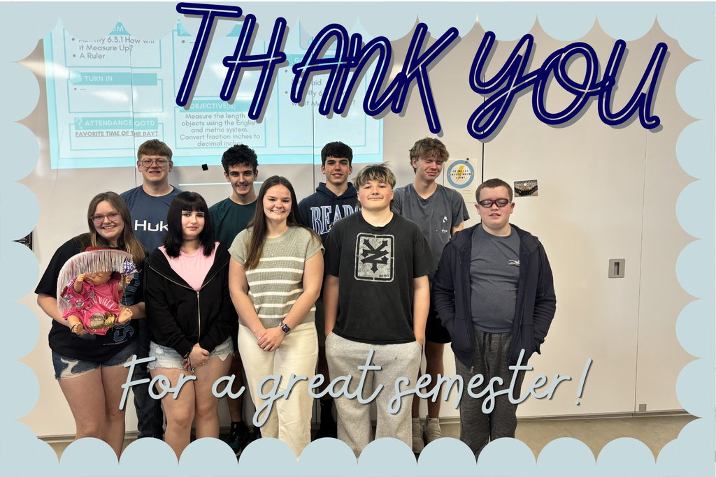 The Bureau Valley Ag Department said “see you later” to a very special part of our program today. Miss Merriman finished student teaching after a fantastic semester here at BV.  Throughout her time with us, Miss Merriman has built meaningful relationships with students, brought energy and enthusiasm into the classroom, and made a lasting impact on our program. She has touched the lives of so many students through her encouragement, patience, and passion for agriculture education.  Miss Merriman will graduate in May from Illinois State University and will be starting the ag program at Rock Falls this fall. We are excited to see all that she will accomplish in her own classroom.  We are grateful for the time, effort, and heart she poured into Bureau Valley. She will be greatly missed.