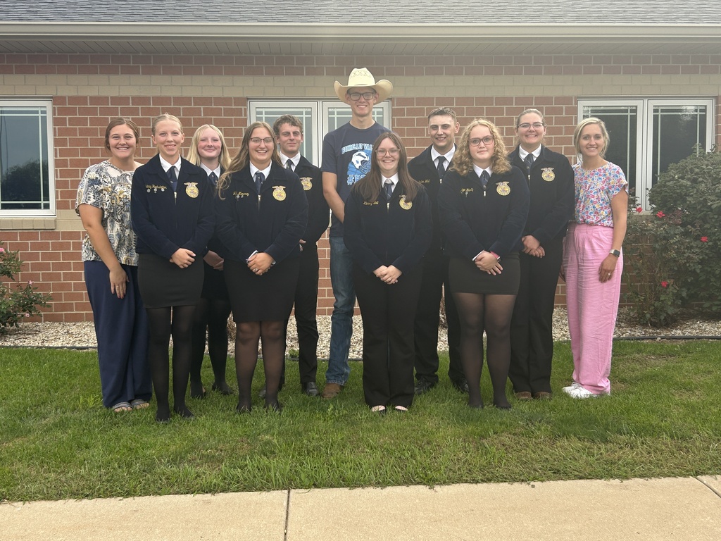 Last night, our FFA Officers had the opportunity to present the Bureau Valley FFA Annual Report to the Bureau Valley Board of Education. We appreciate the chance to share the accomplishments, growth, and impact of our chapter over the past year. Thank you to the Board for your continued support of agricultural education and FFA!  Check out the Annual Report using this link --> https://canva.link/6z27ewrhmr6y3yc