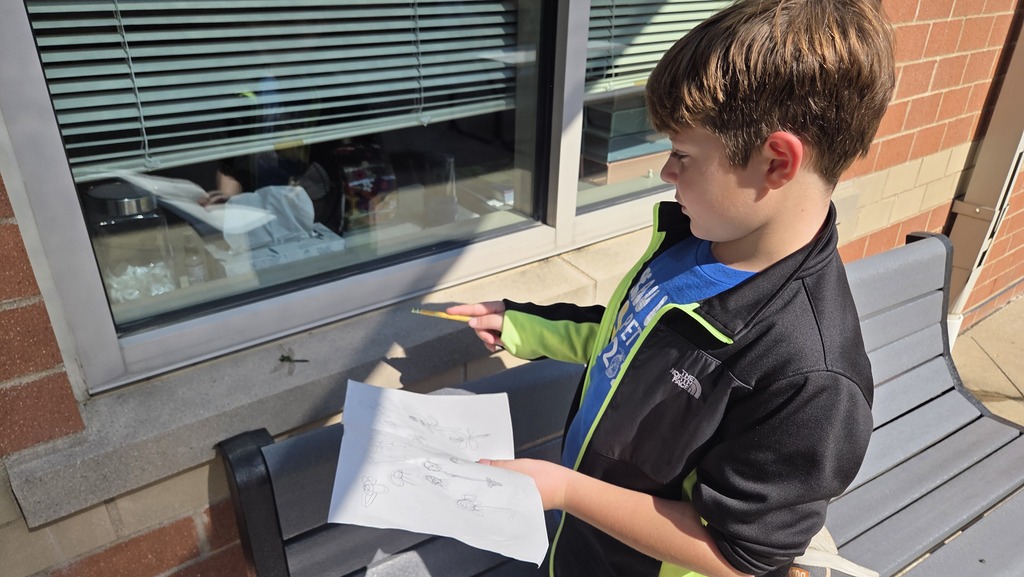 Student describing how they drew a dragonfly.