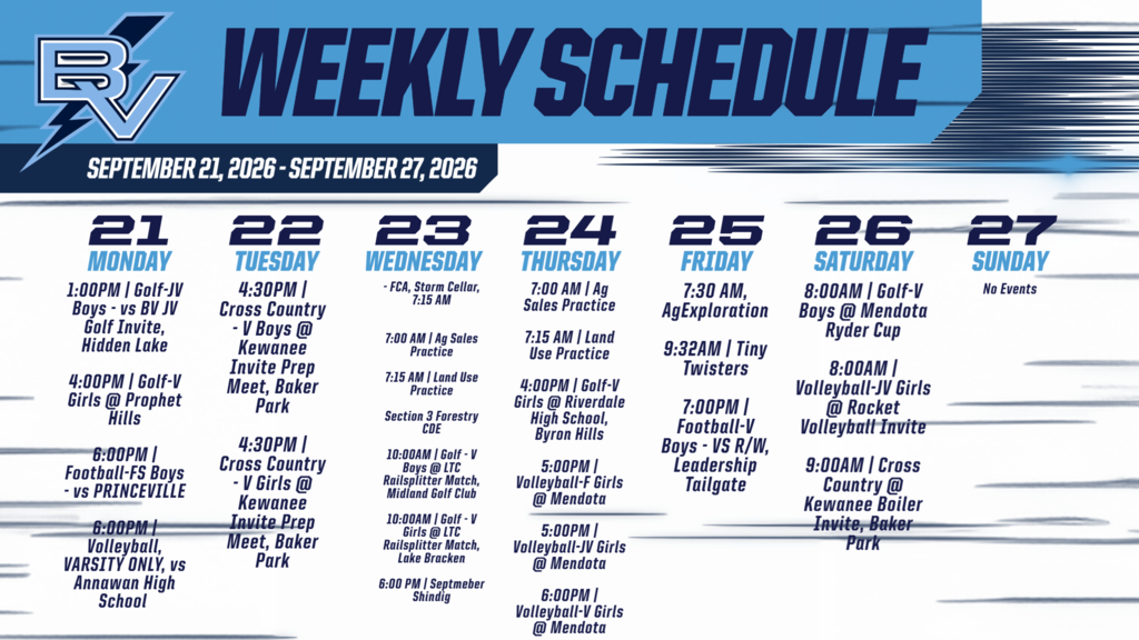 Weekly Schedule