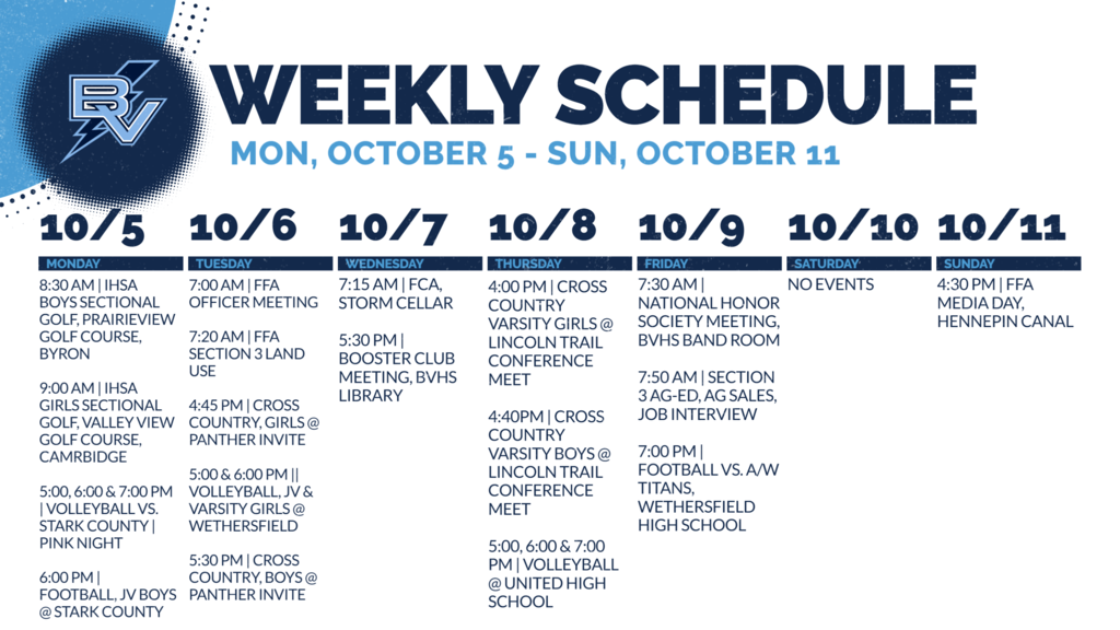Weekly Schedule
