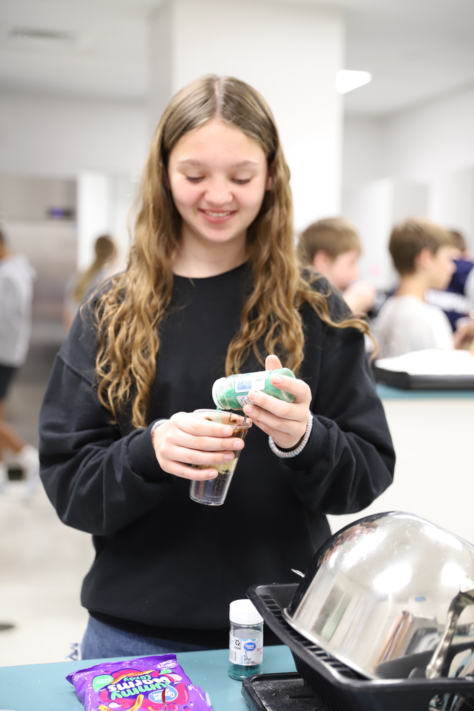 Students in Mrs. Shimmin's Intro to Ag class have been working hard learning all about soil! Students learned about soil particle size, the makeup of soil, and the different horizons! To celebrate their learning students made their own Soil Profile Dirt Dessert! You could make your own soil profile at home with the following ingredients to represent each layer of soil:  Bedrock = 1 Whole Oreo Parent Materials = Crumbled Oreo & Butterscotch Chips Sub Soil = Crushed Graham Crackers Top Soil = Chocolate Pudding Organic Matter = Gummy Worms & Green Sprinkles  Who knew dirt could be so delicious?! 
