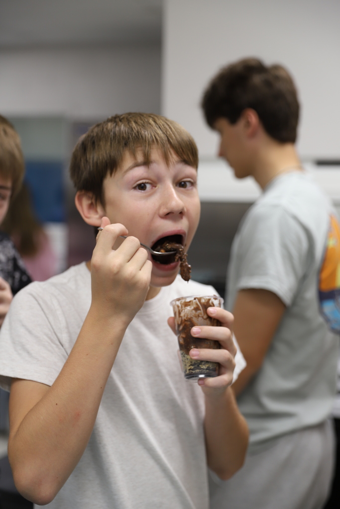 Students in Mrs. Shimmin's Intro to Ag class have been working hard learning all about soil! Students learned about soil particle size, the makeup of soil, and the different horizons! To celebrate their learning students made their own Soil Profile Dirt Dessert! You could make your own soil profile at home with the following ingredients to represent each layer of soil:  Bedrock = 1 Whole Oreo Parent Materials = Crumbled Oreo & Butterscotch Chips Sub Soil = Crushed Graham Crackers Top Soil = Chocolate Pudding Organic Matter = Gummy Worms & Green Sprinkles  Who knew dirt could be so delicious?! 