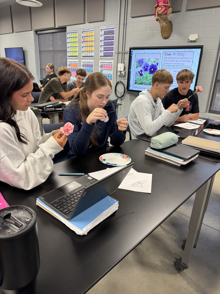 The Horticulture classes have been learning about plant anatomy and reproduction.  They got to learn hands-on this past week by dissecting flowers and cross-pollinating! 