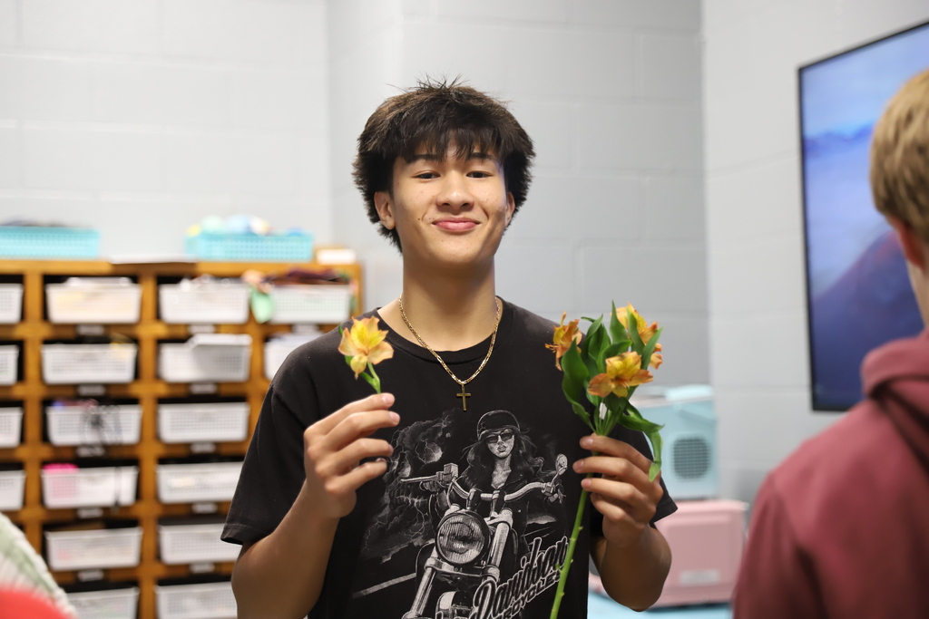 The Horticulture classes have been learning about plant anatomy and reproduction.  They got to learn hands-on this past week by dissecting flowers and cross-pollinating! 