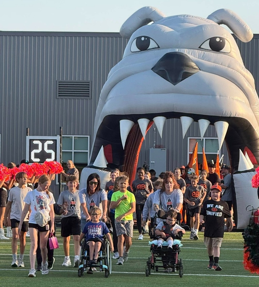 Unified Athletes coming out of the Bulldog