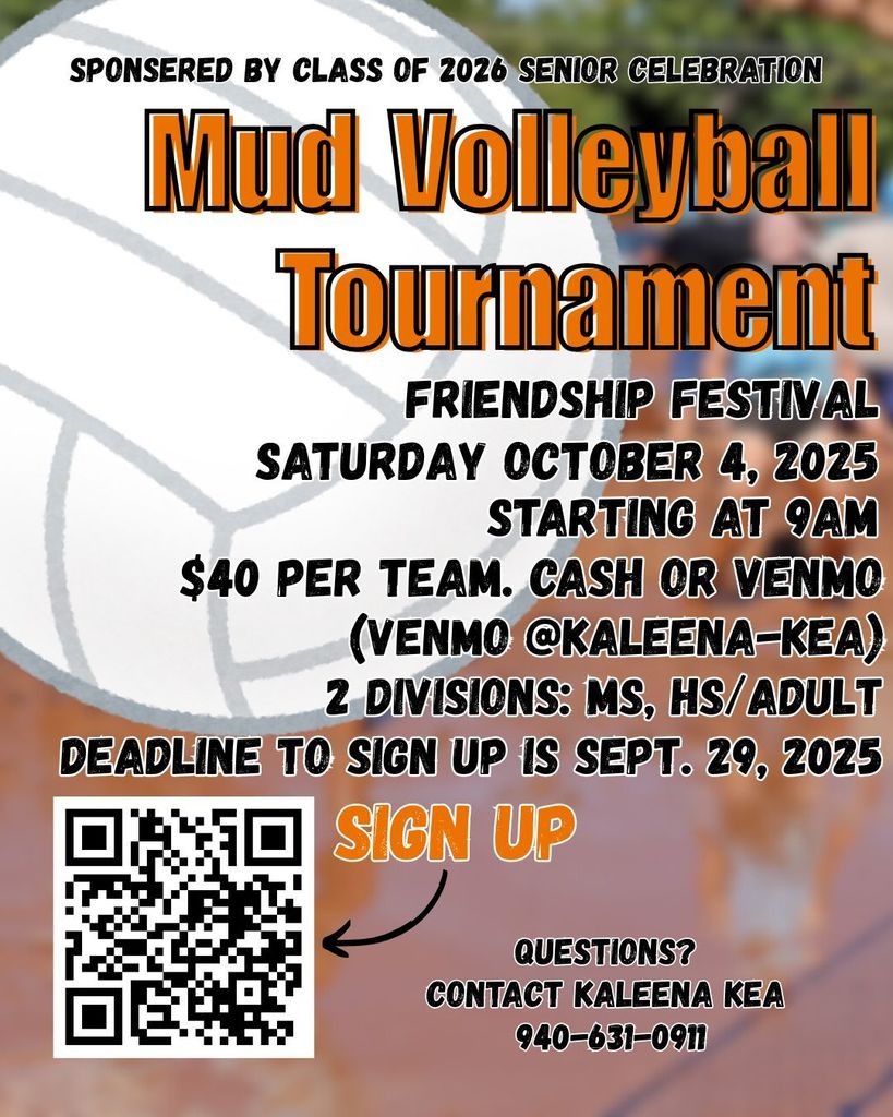 Mud Volleyball sign up information