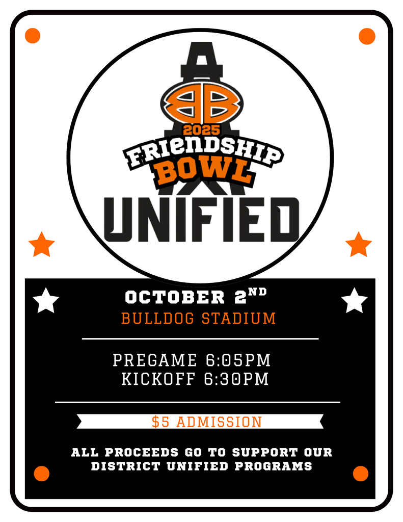 2025 Friendship Bowl Oct 2nd Bulldog Stadium 6:05 pm 
