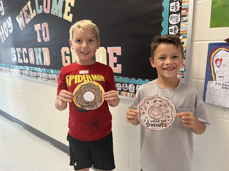 Ms.Masella’s 2nd graders completed a survey on their favorite dessert, colored in their votes, and together they created a life size picture graph. Afterwards, they answered questions based on the data. 