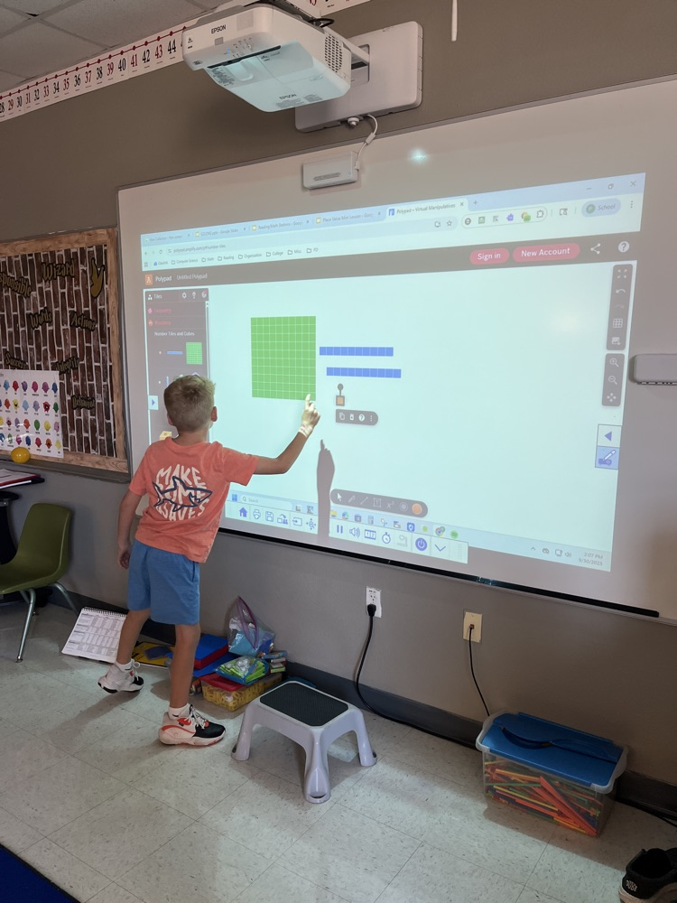 Mr. Roberto's 2nd grade class place value practice. 