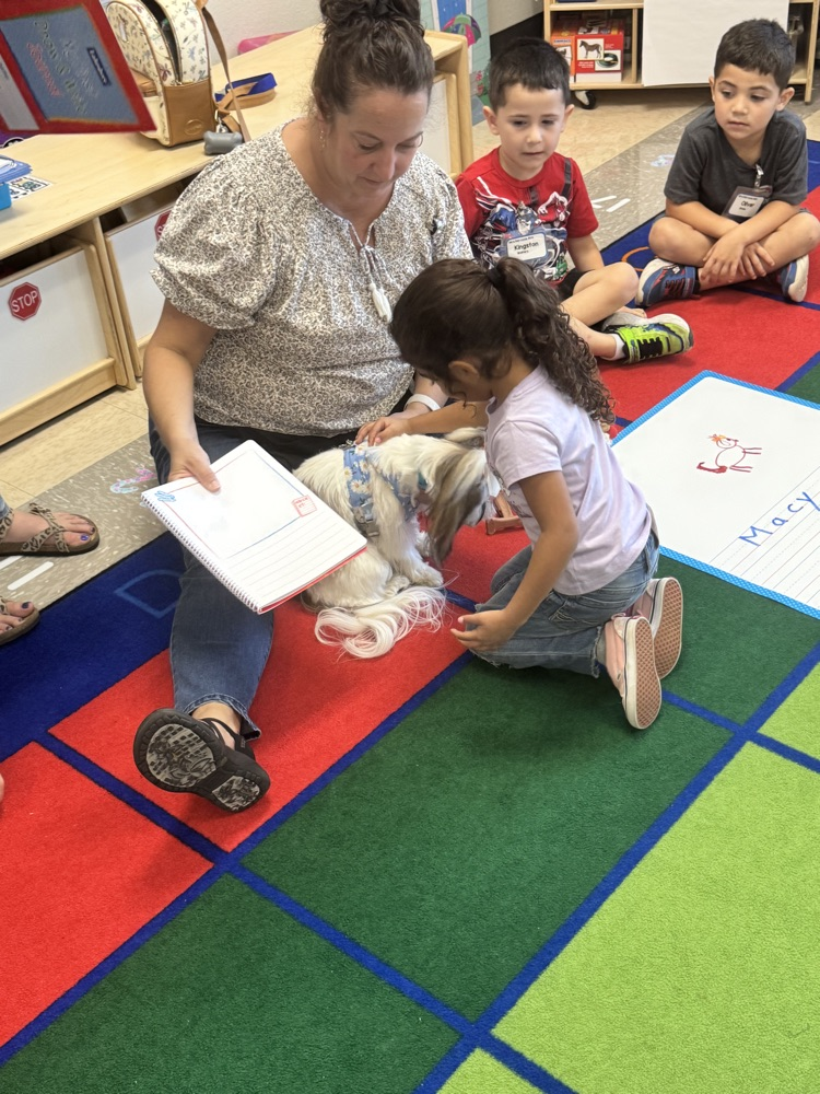 Therapy dog visits Head Start 
