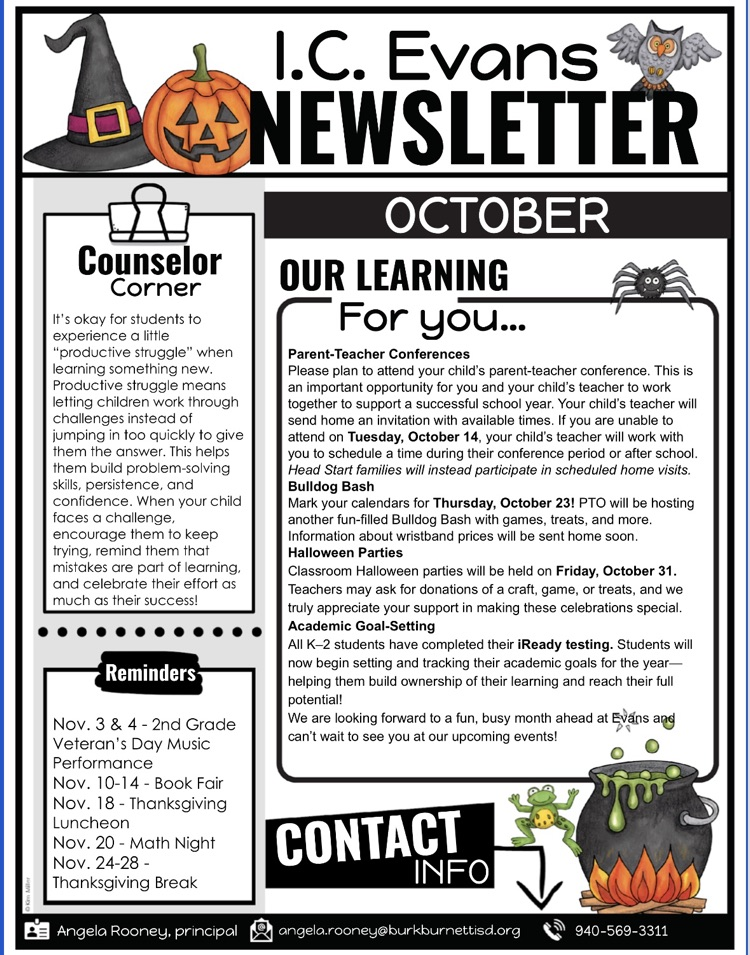 Evans Family Newsletter - October 2025
