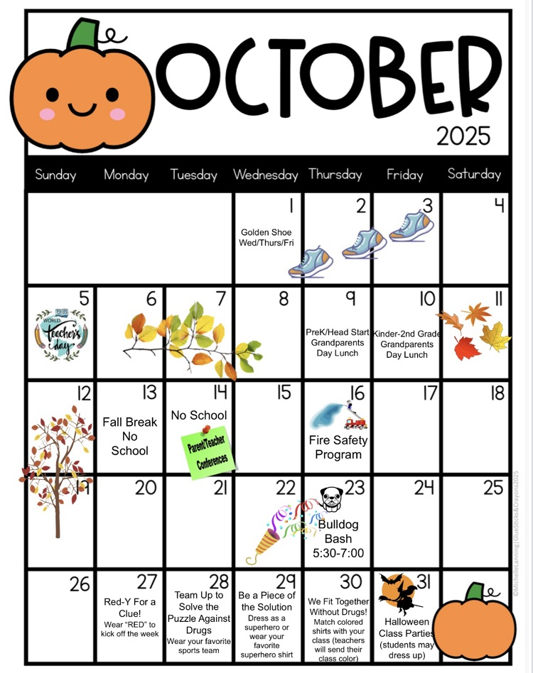 Evans Family Calendar - October 2025