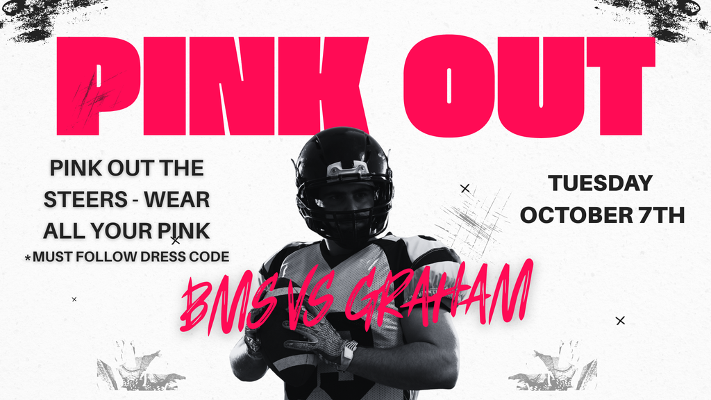 Pink Out on Tuesday Oct 7th - must follow dress code