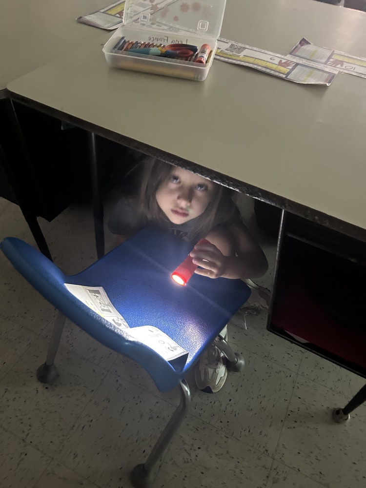 They are building up their reading stamina with flash light Thursday reading in Mrs. McClain’s class!