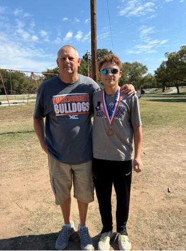 Coach Moseley and Keaton Arnold