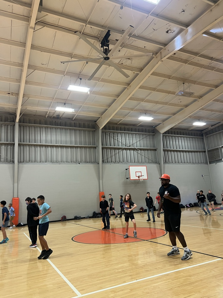 Friday energy in full swing! Our boys and Coach Strickland brought their best dance moves to PE class today!