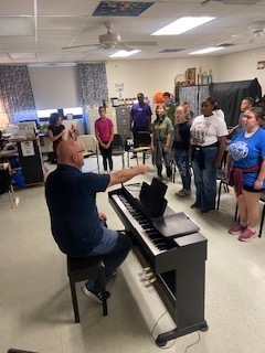 Choir students and class