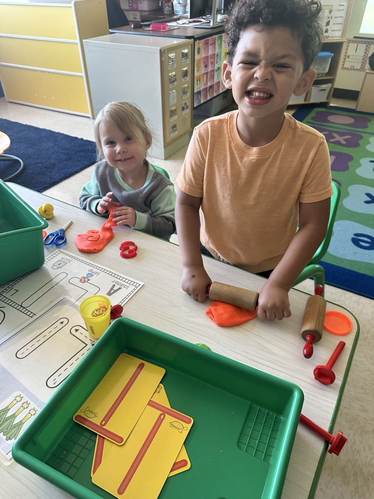 Mrs. Simmons’s class working in stations