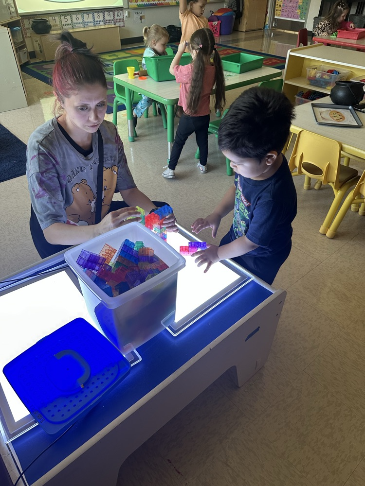 Mrs. Simmons’s class working in stations