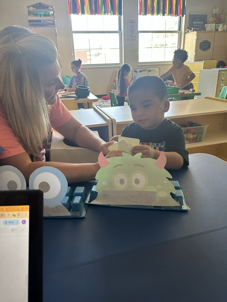 Mrs. Simmons’s class working in stations