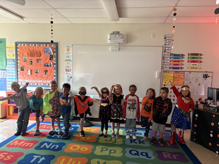 super heroes at Evans