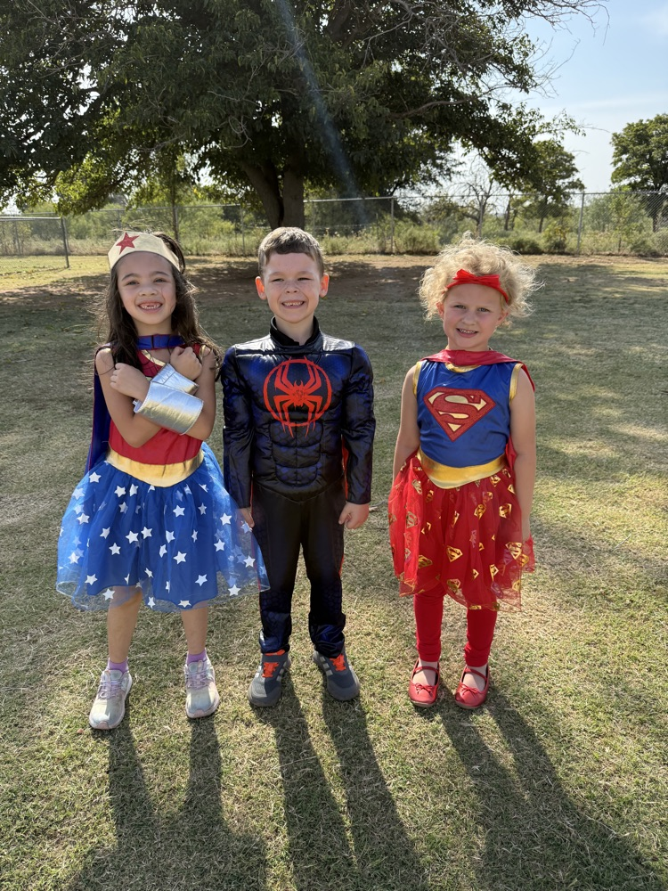super heroes at Evans