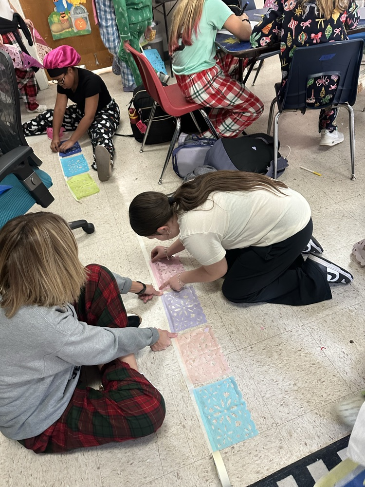 students working on project