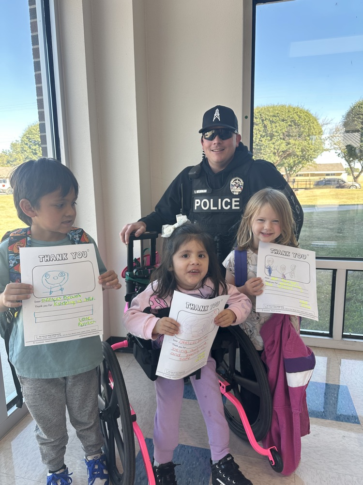 While learning about community workers, Mrs. Skinner’s class made letters to the community workers of their choice at our school. They delivered their letters to them today and said thank you for all that they do to make our school great!