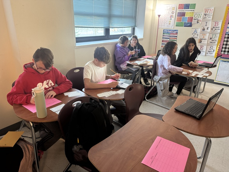students working at desks