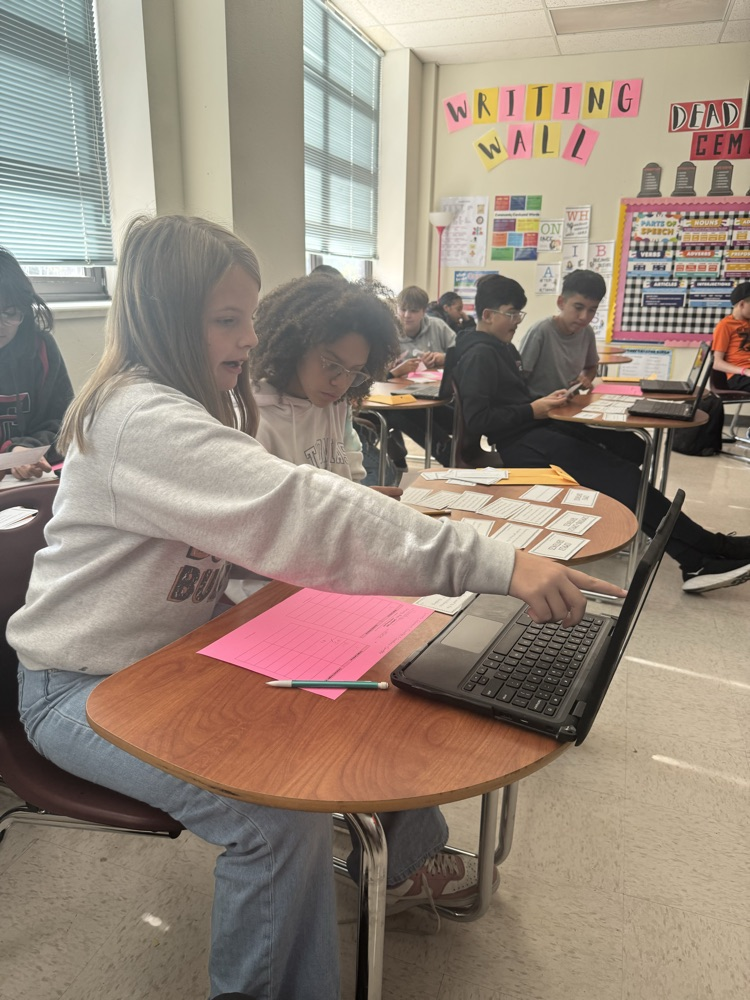 students working at desks