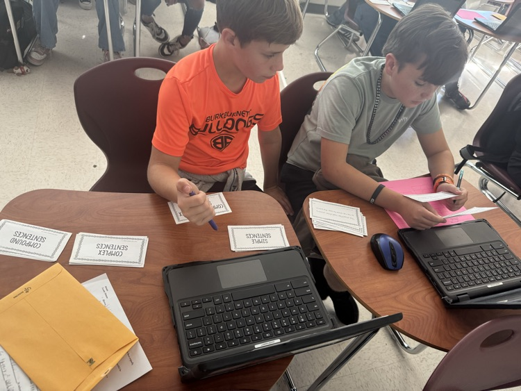 students working at desk