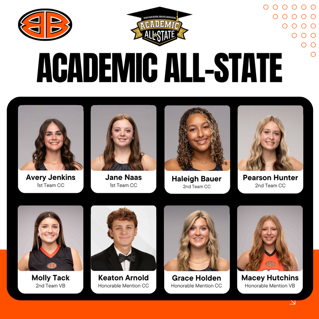 Academic all State Avery Jenkins Jane Naas Haleigh Bauer Pearson Hunter Molly Tack Keaton Arnold Grace Holden Macey Hutchins